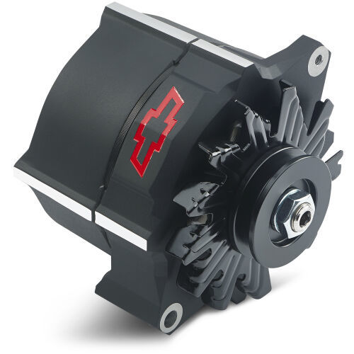PROFORM 141-152 Slant-Edge Alternator with Recessed Red Bowtie, 100 Amp, 12V