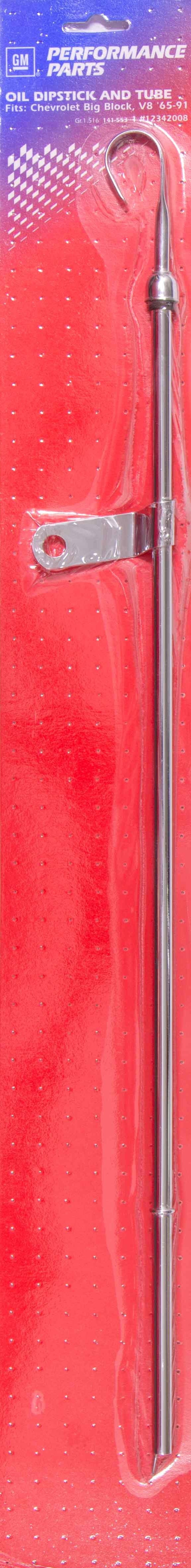 PROFORM 141-553 Chrome Bowtie Engine Oil Dipstick for 1965-1991 Big Block Chevy
