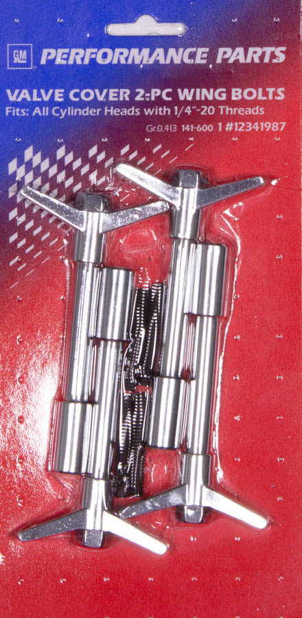 PROFORM 141-600 Chrome Chevy Bowtie Valve Cover Wing Nuts, Set of 4