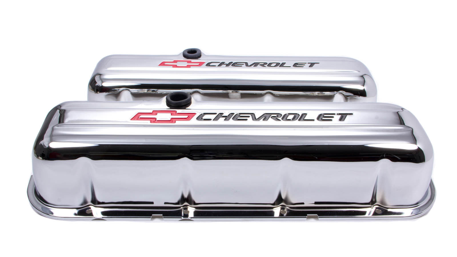 PROFORM 141-813 Tall Baffled Chrome Valve Covers with Breather Holes for Big Block Chevy