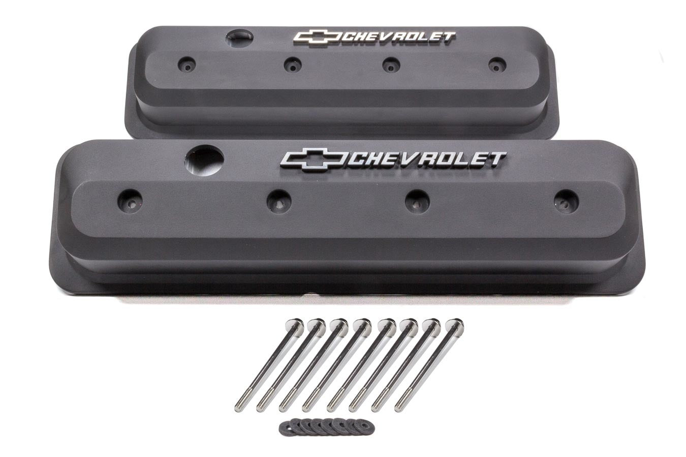 PROFORM 141-840 Slant-Edge Tall Baffled Valve Covers for Small Block Chevy, Black Crinkle