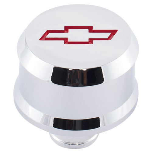 PROFORM 141-853 Bowtie Slant-Edge Push-In Breather Cap with Red Bowtie Logo