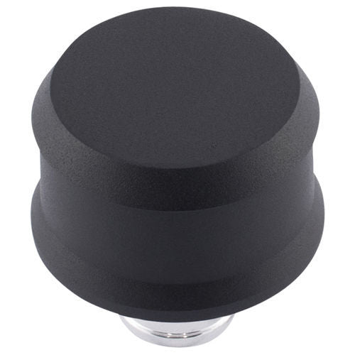 PROFORM 141-862 Bowtie Slant-Edge Push-In Breather Cap, Black Crinkle Aluminum