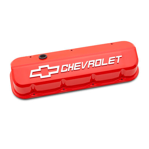 PROFORM 141-871 Slant-Edge Tall Baffled Valve Covers for Big Block Chevy, Orange Aluminum