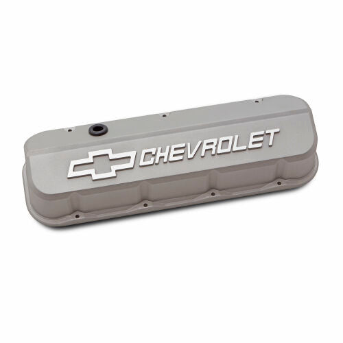 PROFORM 141-872 Slant-Edge Baffled Valve Covers for Big Block Chevy, Tall Aluminum, Gray Crinkle, Pair