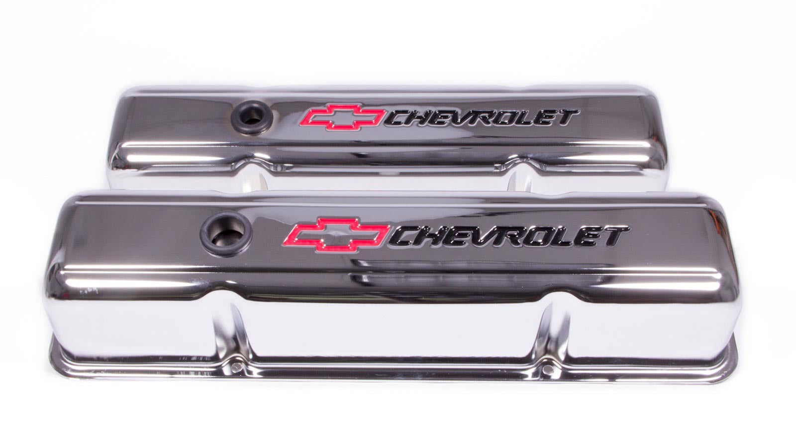 PROFORM 141-905 Tall Baffled Chrome Valve Covers with Breather Holes for Small Block Chevy