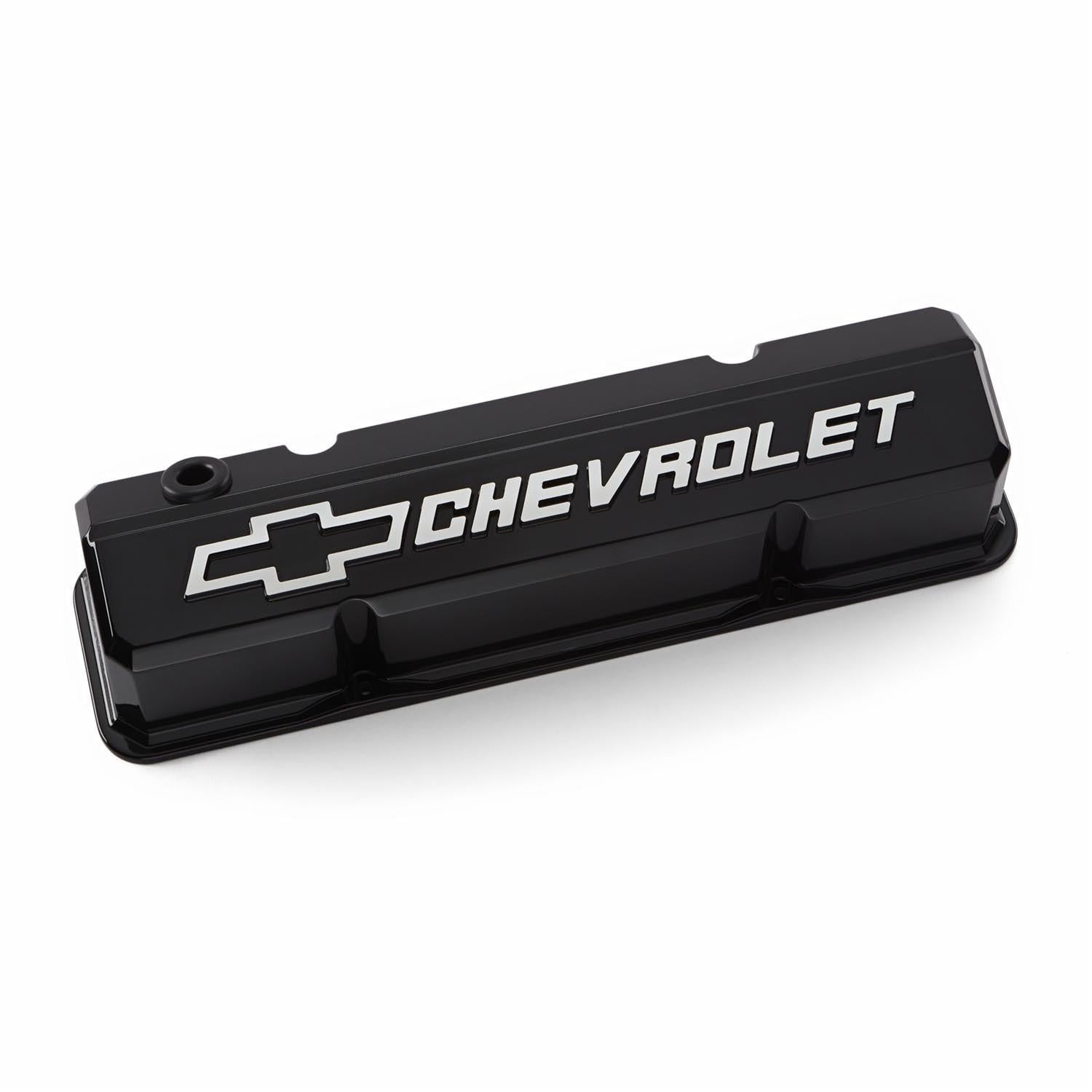 PROFORM 141-919 SBC Slant-Edge Valve Covers, Tall, Baffled, Black Powder Coat