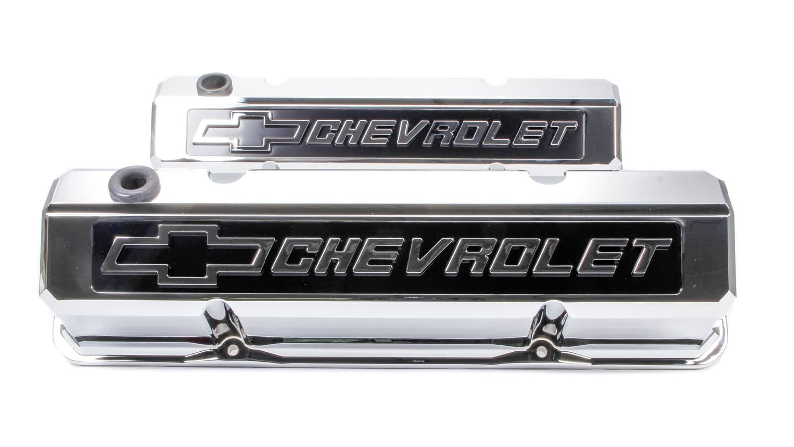 PROFORM 141-922 Chrome Slant-Edge Tall Valve Covers for Small Block Chevy