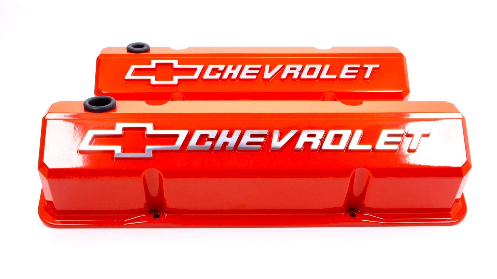 PROFORM 141-924 Slant-Edge Tall Baffled Valve Covers with Raised Chevrolet Bowtie Logo