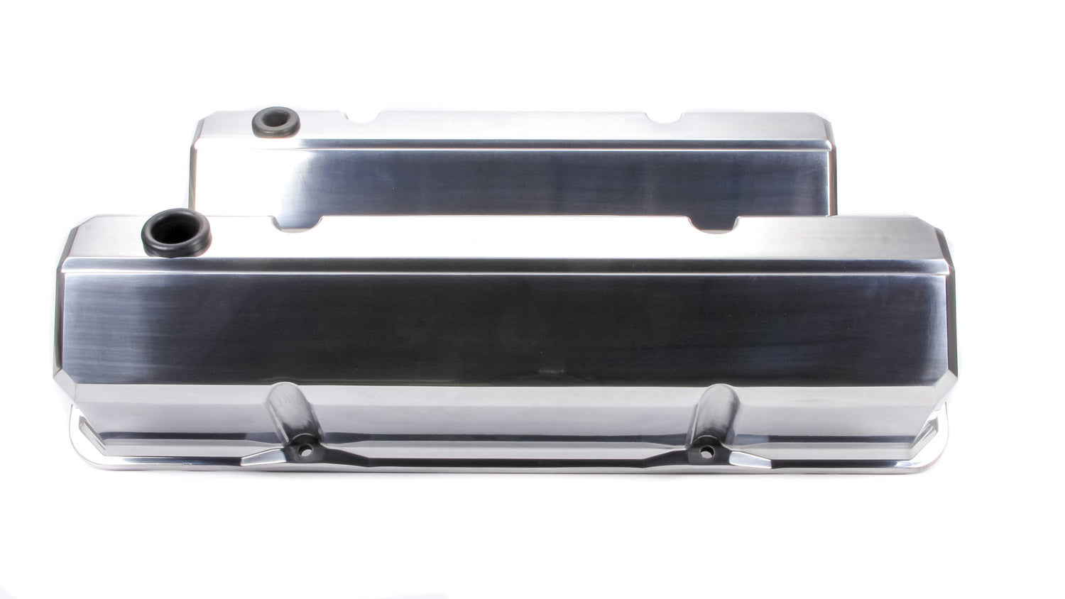 PROFORM 141-926 Slant-Edge Tall Baffled Valve Covers for Small Block Chevy, Polished Aluminum