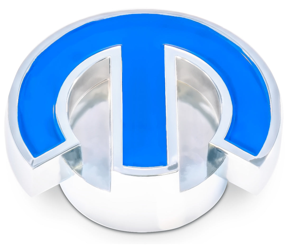 PROFORM 440-337 Mopar Deluxe Chrome Air Cleaner Nut with Blue Omega Logo