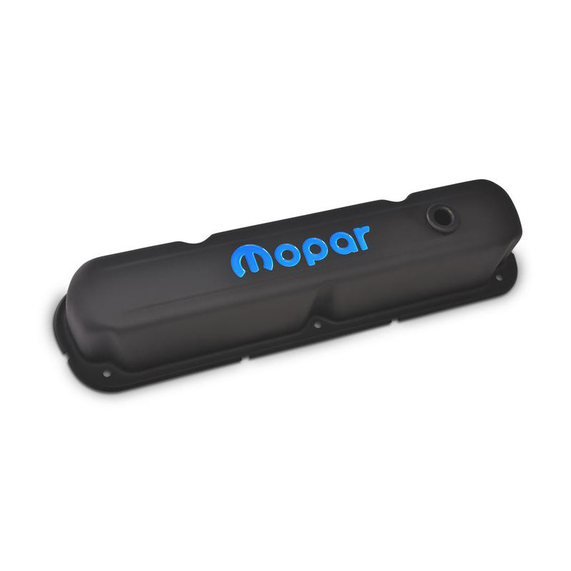 PROFORM 440-751 Tall Baffled Valve Covers with Breather Hole for Small Block Mopar, Black Crinkle Steel