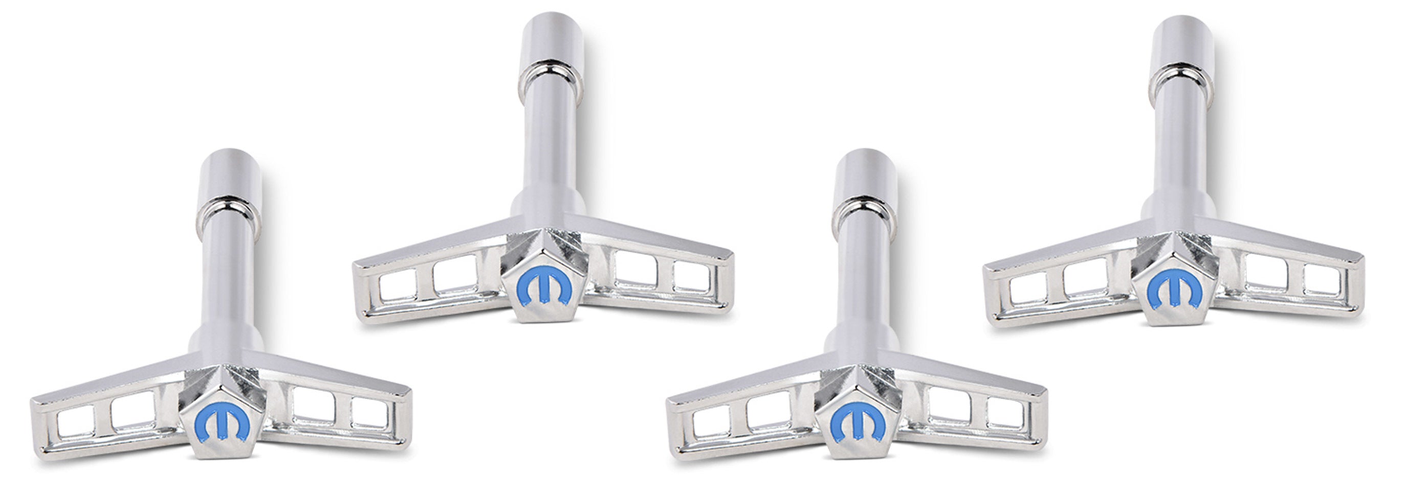 PROFORM 440-902 Mopar Valve Cover Wing Nuts with Blue Omega Logo, Chrome Steel, Set of 4