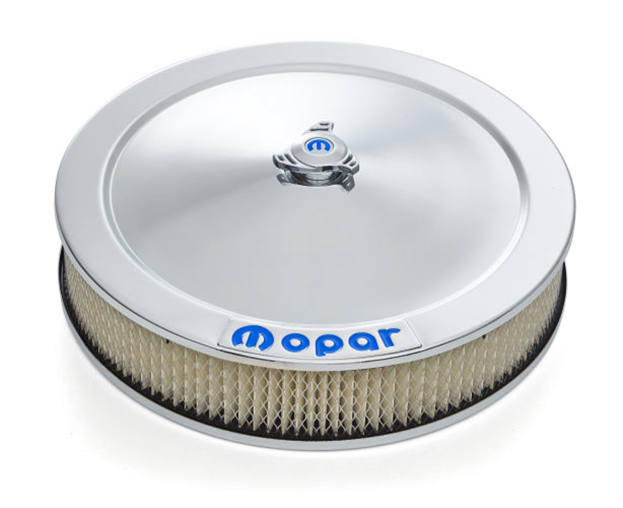 PROFORM 440-906 14-Inch Chrome Air Cleaner Assembly with Blue Mopar Logo