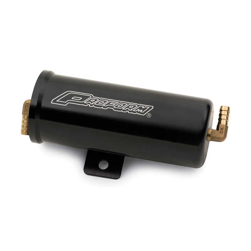 PROFORM 69527 Billet Radiator Overflow Can with 90-Degree Hose Barb Fittings