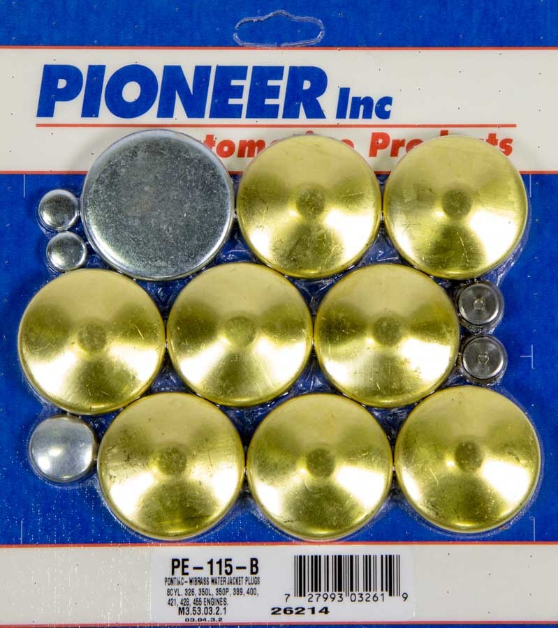 Pioneer Freeze Plug - Complete Engine - Brass - Natural - Pontiac V8 - Kit PE-115-B