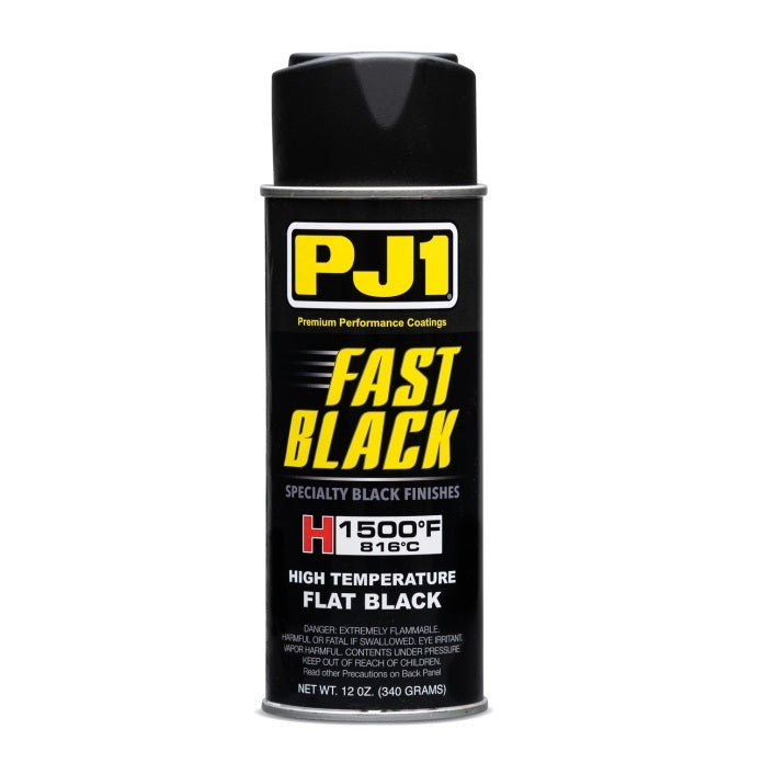 PJ1 Paint - Fast Black - Exhaust - High Temperature - Enamel - Flat Black - 11 oz Aerosol 16-HIT
