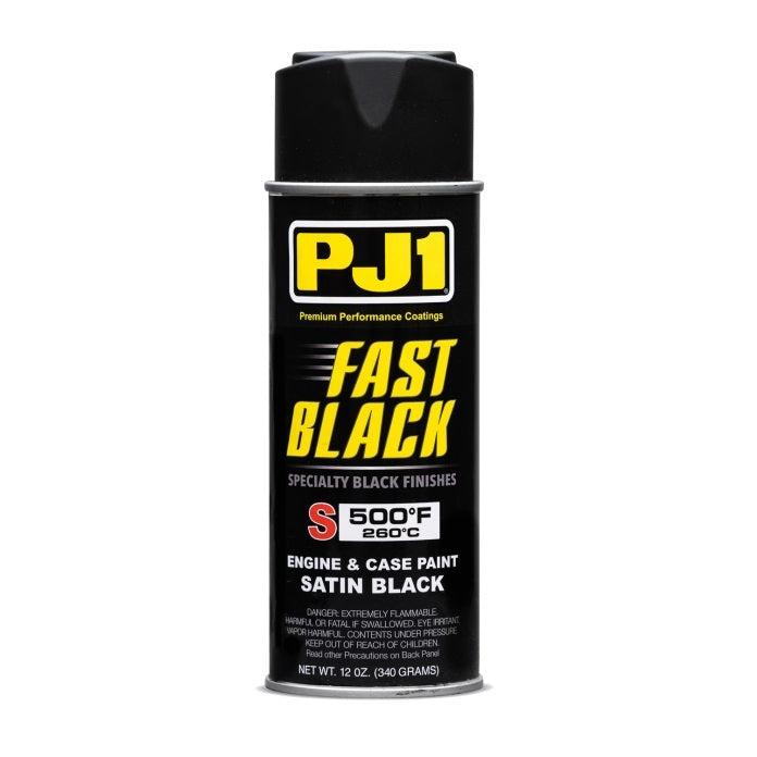 PJ1 Paint - Fast Black - Engine - High Temperature - Enamel - Satin Black - 11 oz Aerosol 16-SAT