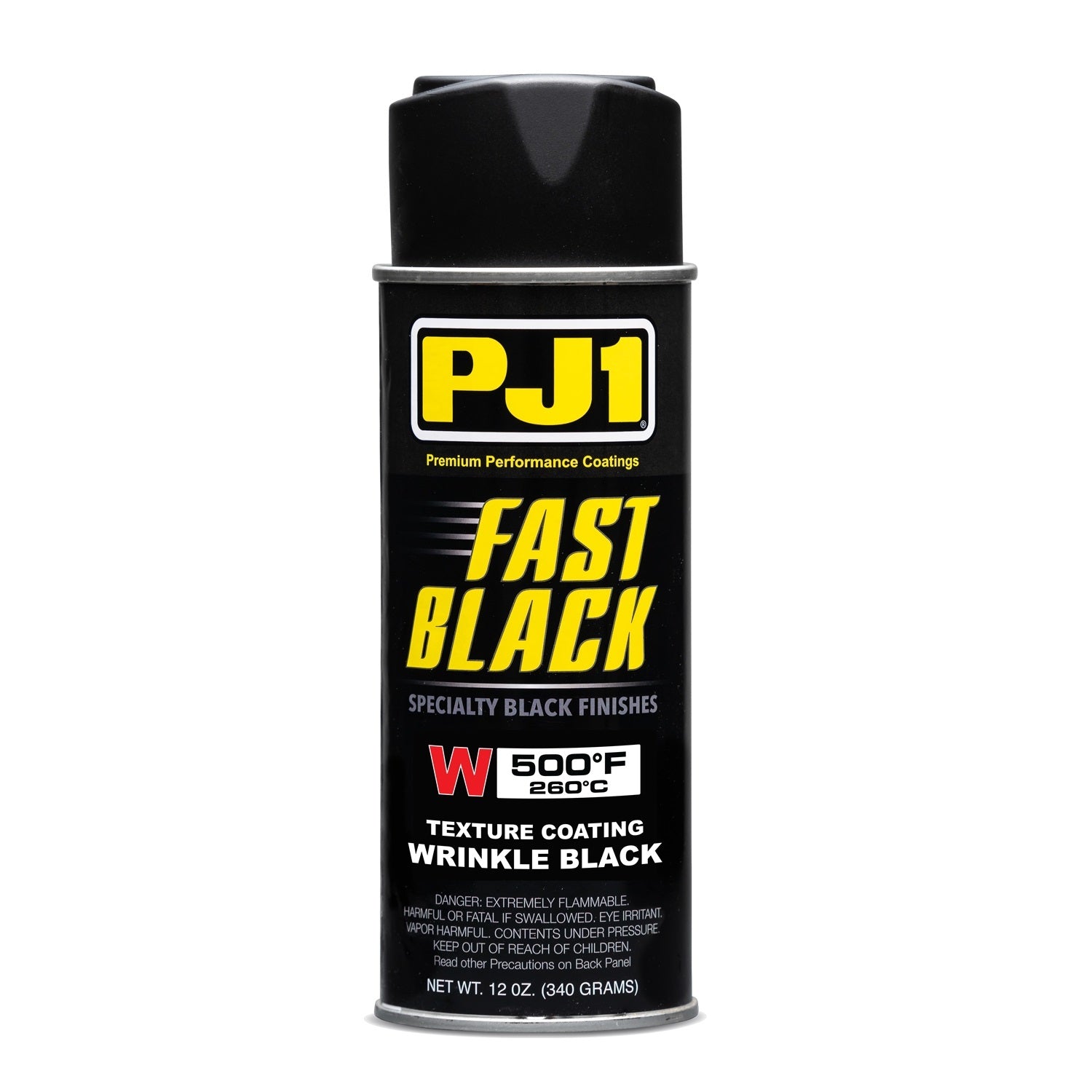 PJ1 Paint - Fast Black - Engine - High Temperature - Enamel - Wrinkle Black - 11 oz Aerosol 16-WKL