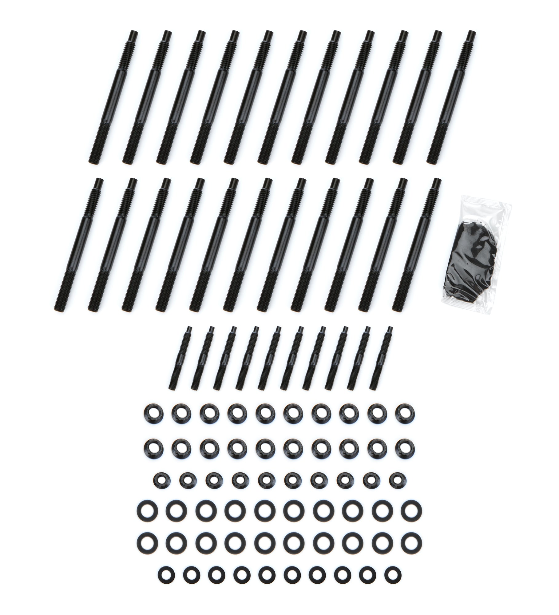 PRW Industries 1034661 GM LS-Series Cylinder Head Stud Kit, 12-Point Chromoly, Black Oxide