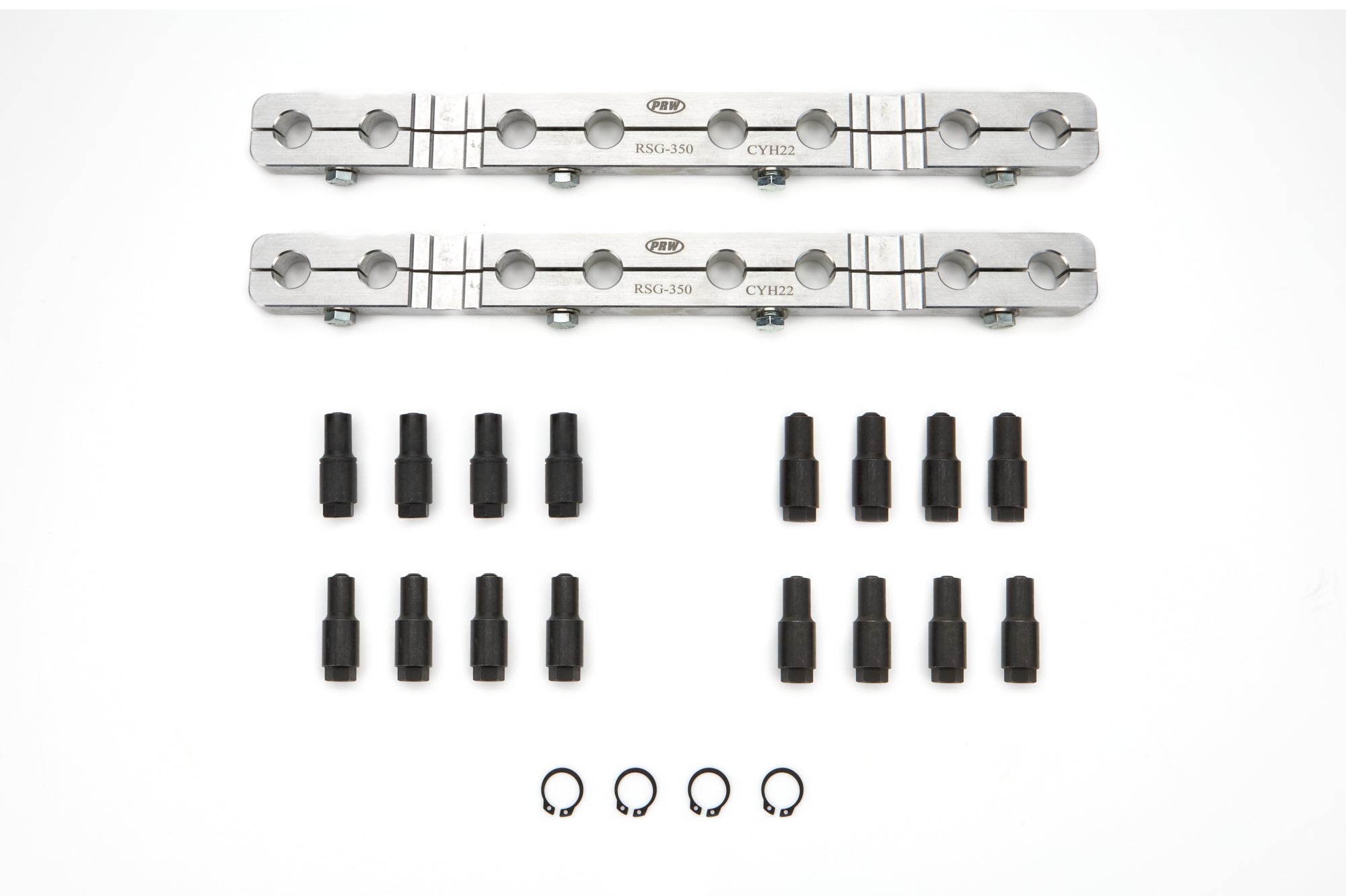 PRW Industries 1535000 Billet Aluminum Rocker Arm Stud Girdle Kit for Small Block Chevy