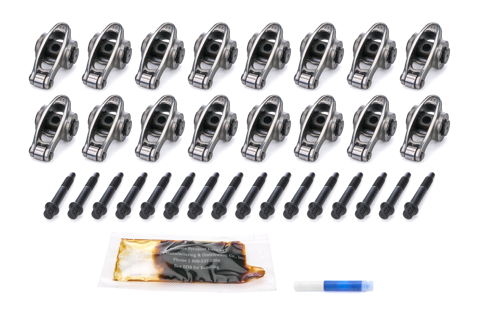 PRW Platinum Pro Series GM LS Stainless Steel Roller Rocker Arms, 1.70 Ratio, Part 60375317