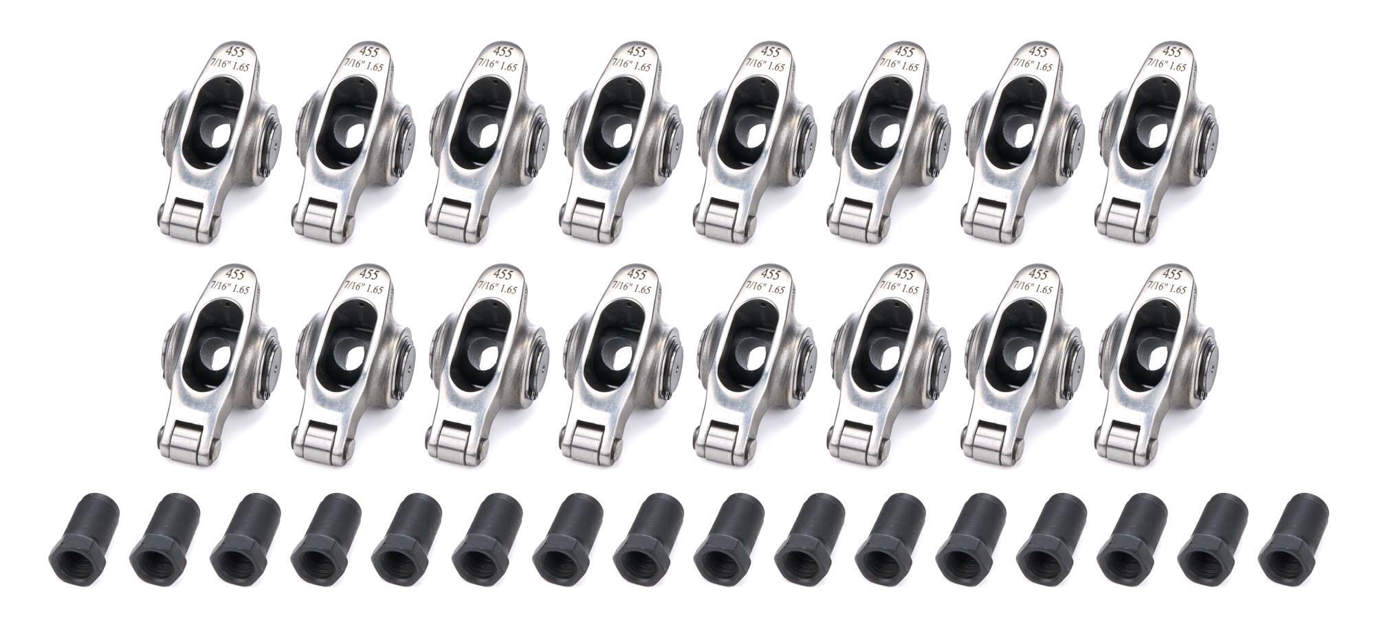 PRW Elite Series Pontiac V8 Rocker Arms, 1.65 Ratio, 7/16-Inch Stud Mount, Part Number 62455765