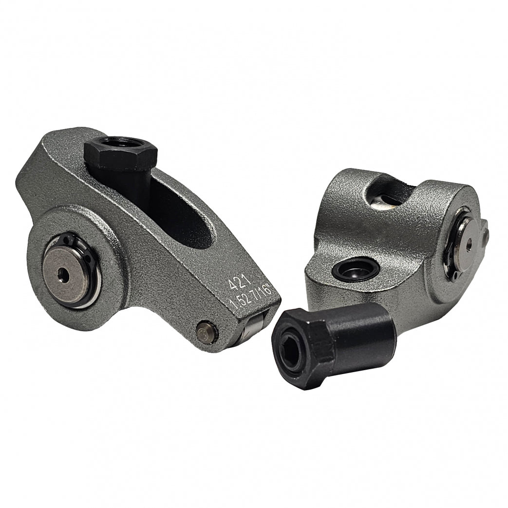 PRW Industries Pro Series Billet Roller Rocker Arms 6542101, 1.52 Ratio, 7/16-Inch Stud Mount, Pontiac V8