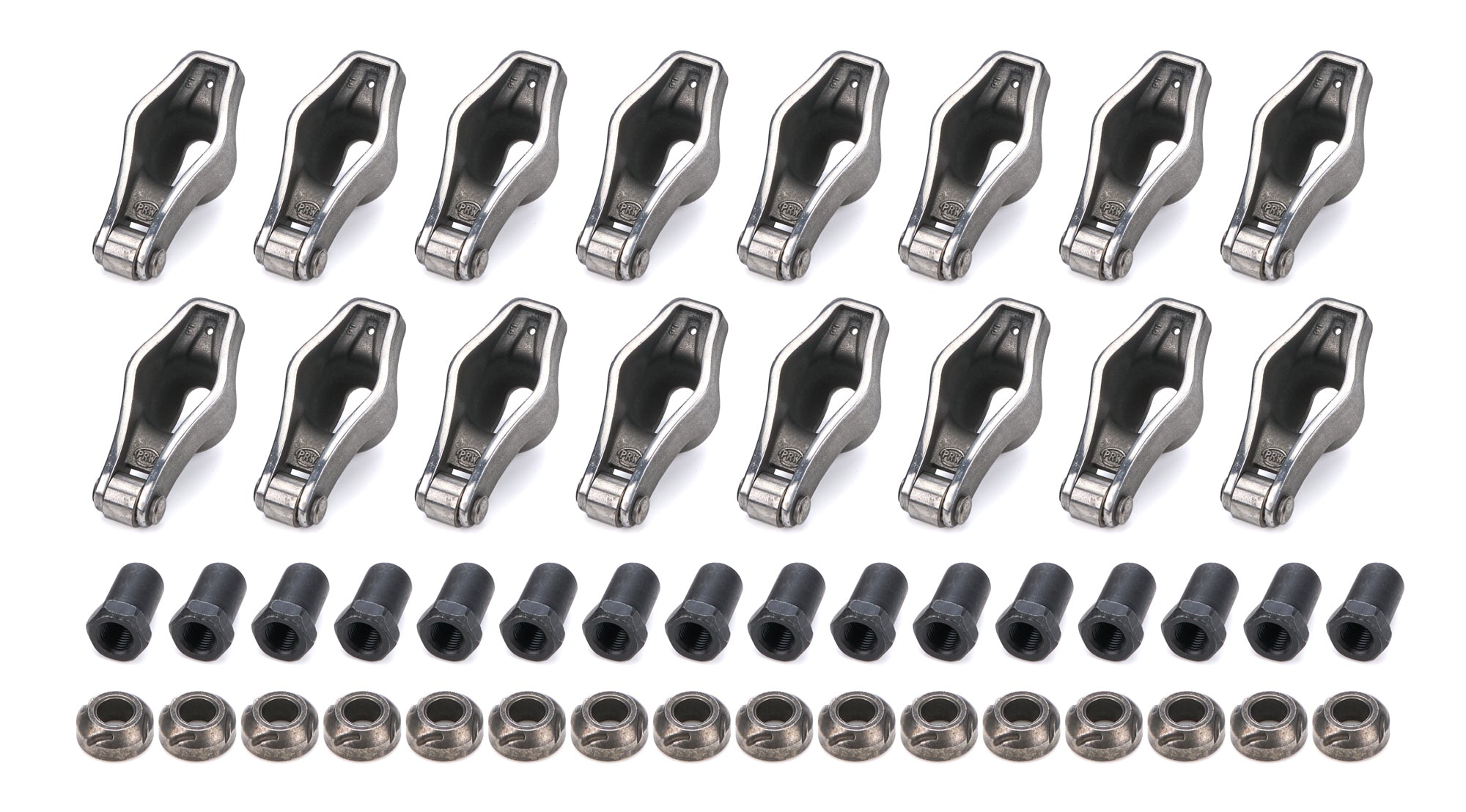 PRW Sportsman Rocker Arms 68302316, 1.60 Ratio Roller Tip, 3/8 in Stud Mount, Small Block Ford, AMC and Oldsmobile V8