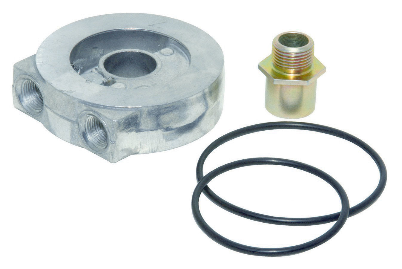 PERMA-COOL 184 Sandwich Oil Cooler Adapter, 13/16-16 Center Thread, 3/8 in NPT Ports