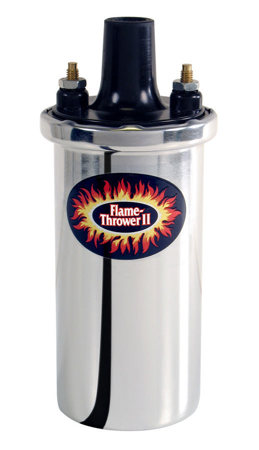 PerTronix Ignitor Flame-Thrower II Ignition Coil 45001, Chrome Oil-Filled 0.60 Ohm
