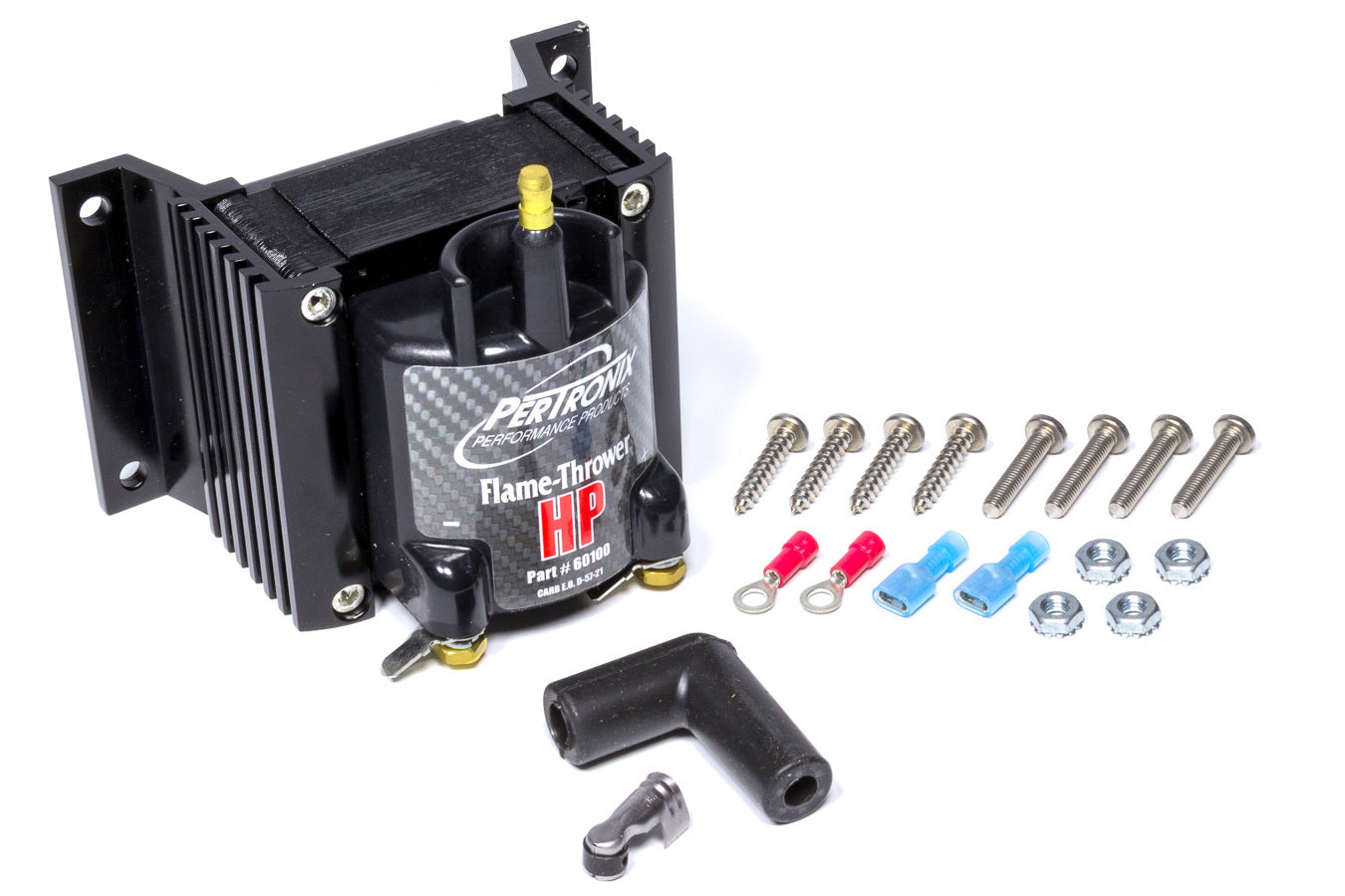 PerTronix Ignition Flame-Thrower HP E-Core Ignition Coil 60100, 0.2 Ohm, 45,000 Volt, Black, HEI