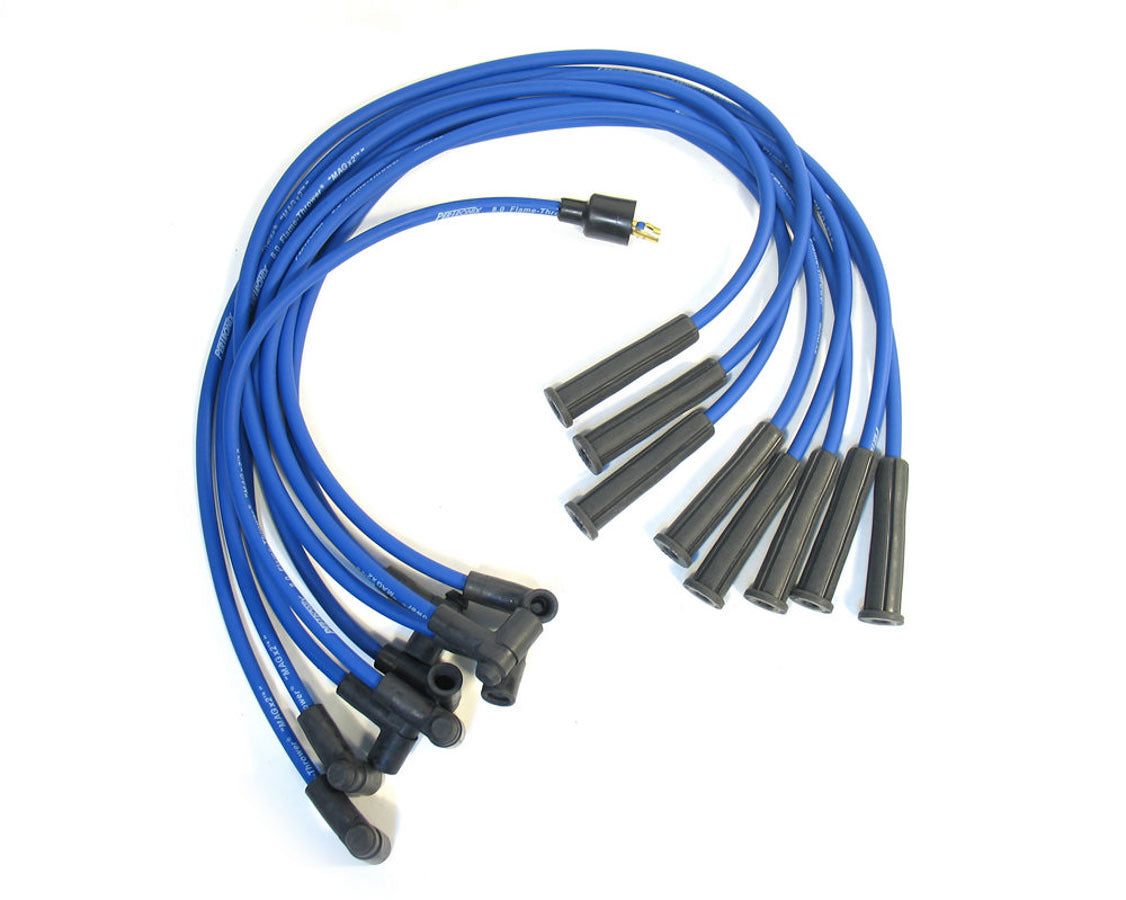 PerTronix Ignition Flame-Thrower 808321 Spark Plug Wire Set for Small Block Ford 289-302, 8 mm Blue