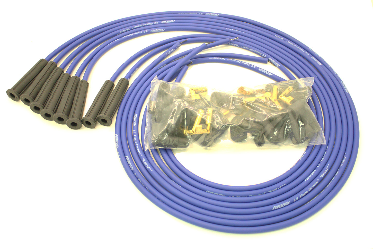 PerTronix Ignition 808380 Magx2 8 mm Blue Spark Plug Wire Set