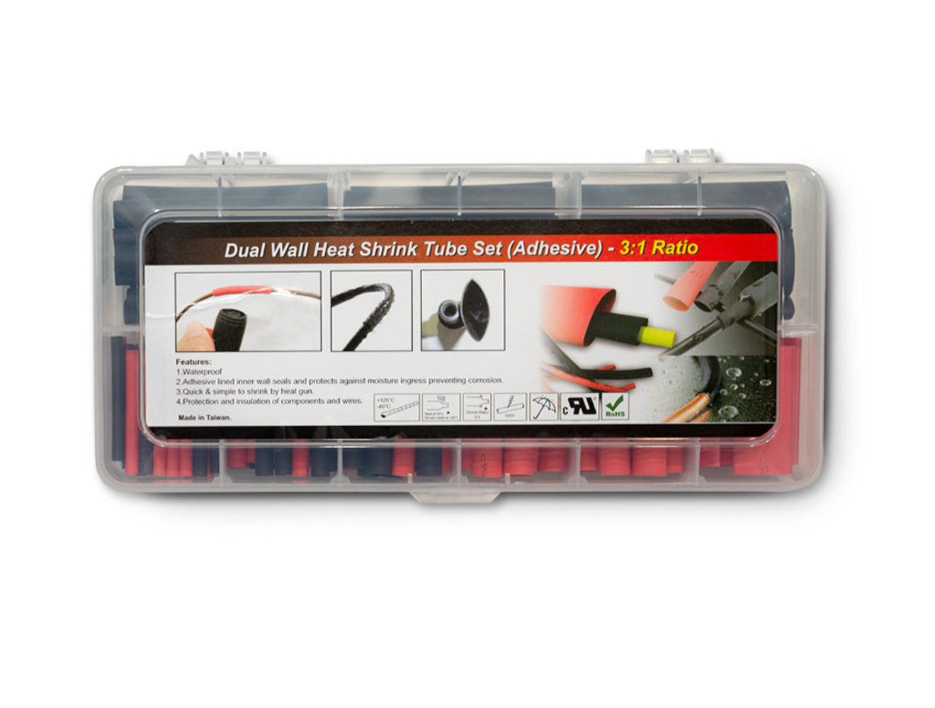 PerTronix Ignition A2010 Shrink Tube Set, 106-Piece Dual-Wall Heat Shrink Tubing Kit