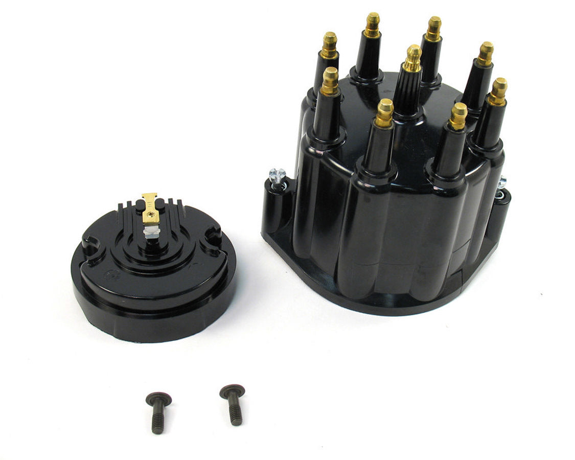 PerTronix Ignition D600710 Distributor Cap and Rotor Kit, Black, HEI Style