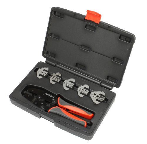 PerTronix Ignition T3001 Ratchet Crimp Tool Kit, 6-Piece Quick-Change Set