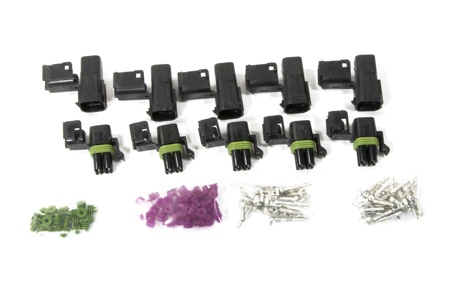 Painless Wiring 4 Circuit Square Connect or Weatherpack Kit 5each 70464 product image