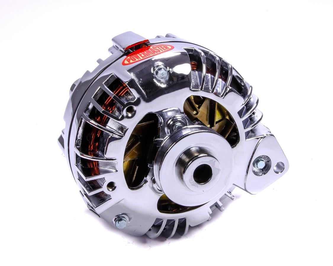 Powermaster 17519 Chrome Mopar Alternator, 95 Amp, 12V, Single V-Belt Pulley