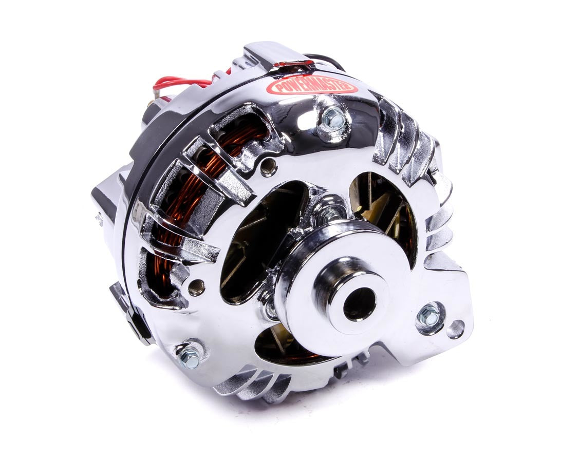Powermaster 175191 Chrome Mopar-Style 95 Amp Alternator, 12V, 1-Wire, Single V-Belt Pulley