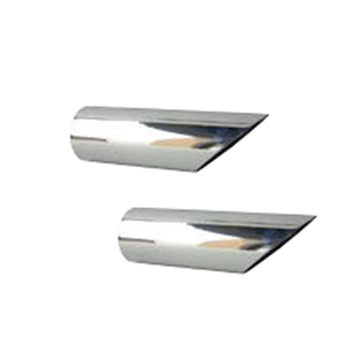 Pypes Performance Exhaust EVT49 Slip-On Exhaust Tips, 2.5-Inch Inlet, 9-Inch Length, Polished Stainless Steel, Pair