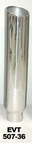 Pypes Performance Exhaust EVT507-36 Exhaust Stack, 5-Inch Inlet to 7-Inch Outlet, 36-Inch Tall, Polished Stainless Steel