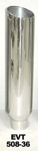 Pypes Performance Exhaust EVT508-36 Polished Stainless Exhaust Stack, 5-Inch Inlet, 8-Inch Outlet, 36-Inch Length