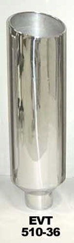 Pypes Performance Exhaust EVT510-36 5-Inch Clamp-On/Weld-On Exhaust Stack, 36-Inch, Polished Stainless Steel