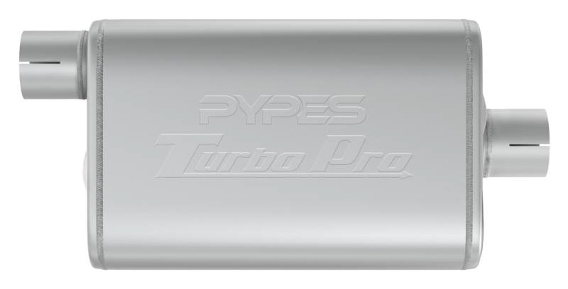 Pypes Performance Exhaust Turbo Pro Muffler MVT13, 2.5-Inch Offset Inlet and Center Outlet