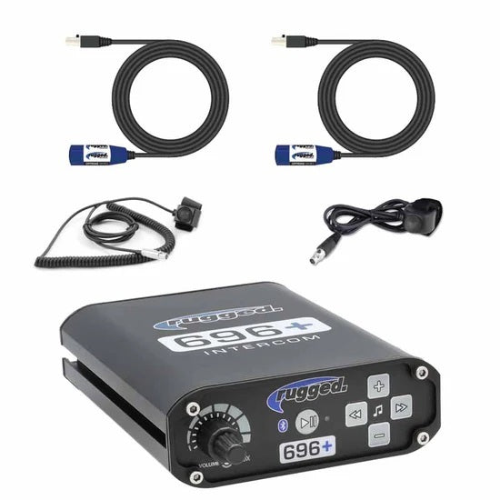 Rugged Radios Intercom System 2 Person with Bluetooth Music - 696PLUS-2P