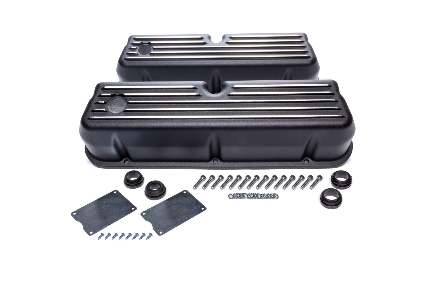 Racing Power Company R6175BK Black Aluminim Valve Covers Ford SBF Tall