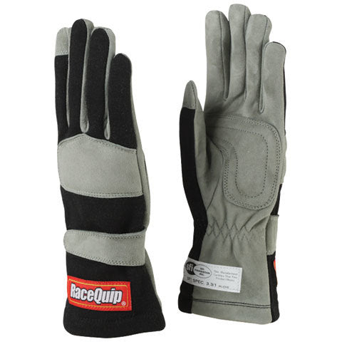 Racequip 351002RQP Gloves Single Layer Small Black SFI
