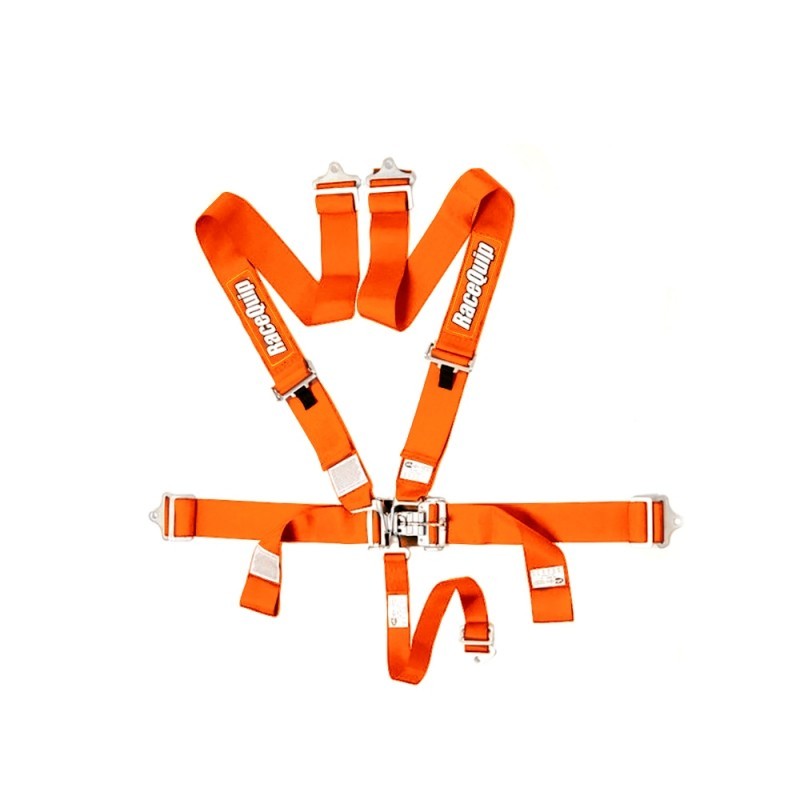 Racequip 711041RQP 5pt Harness Set L&l Orange SFI