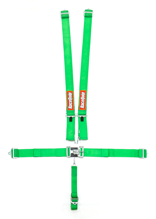 Racequip 711071RQP 5pt Harness Set L&l Green SFI